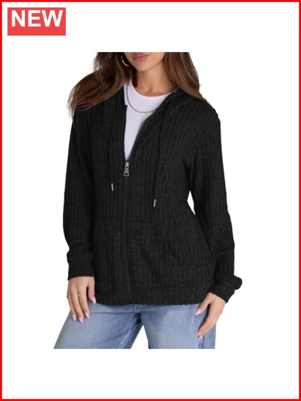 Women's Oversized Zip Up Hoodie Lightweight Sweatshirt Long Sleeve